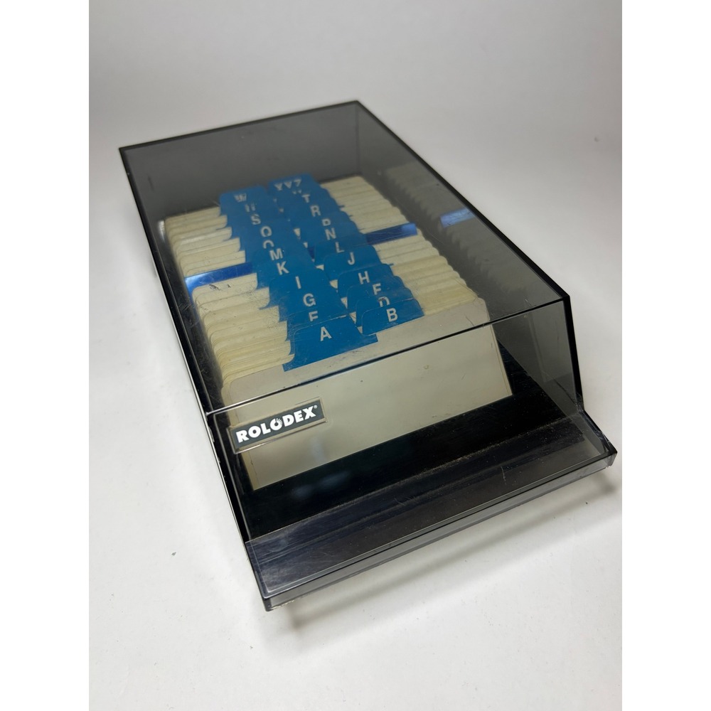 Vintage VIP24C Rolodex Covered Index Card File A-Z Tabs Unused Retro Desk Office
